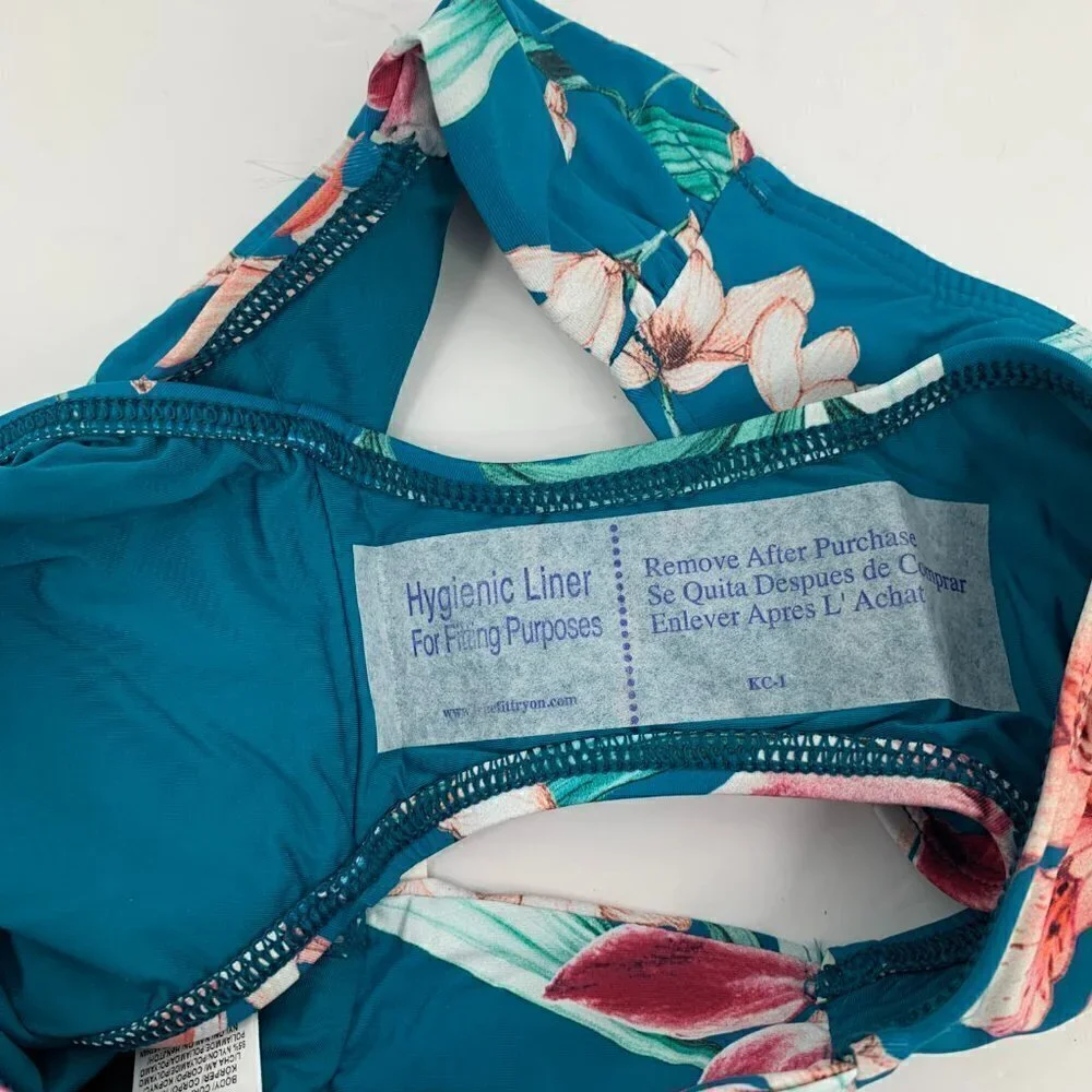 La Blanca Flyaway Orchid Side Ruched Hipster Bikini Bottoms swim blue new 14